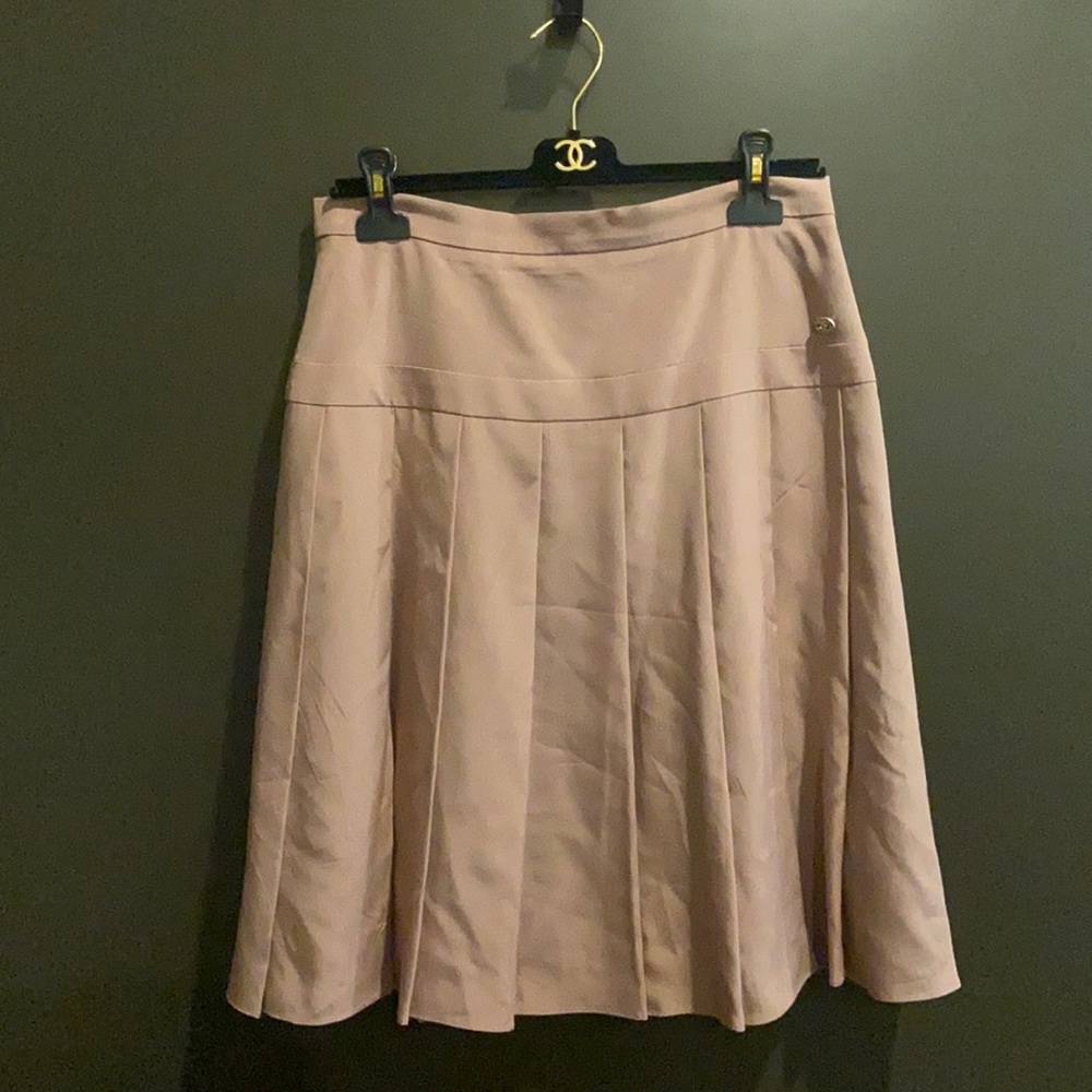 Chanel Pleated Silk Skirt Gently Used *AUTHENTIC*